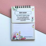 Çiçekli Defter İsme Özel Karne Hediyesi resmi