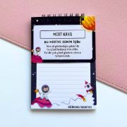 Astronotlu Defter İsme Özel Karne Hediyesi resmi