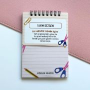 Makaslı Defter İsme Özel Karne Hediyesi resmi