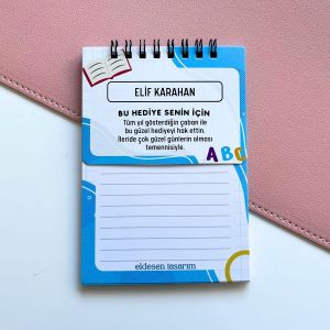 Çocuklu Defter İsme Özel Karne Hediyesi