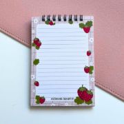 Çilekli Defter İsme Özel Karne Hediyesi resmi