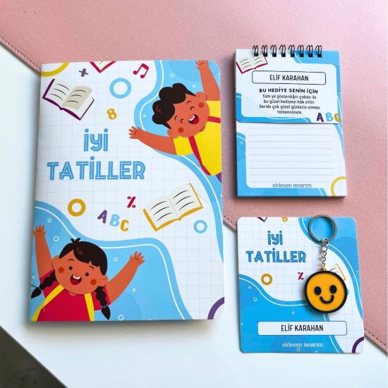 Çocuklu İsme Özel Karne Seti resmi