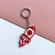 Roketli İsme Özel Kartlı Anahtarlık resmi