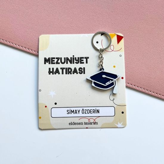 Mezuniyetli İsme Özel Kartlı Anahtarlık resmi
