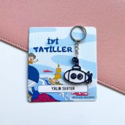 Su altılı İsme Özel Kartlı Anahtarlık resmi