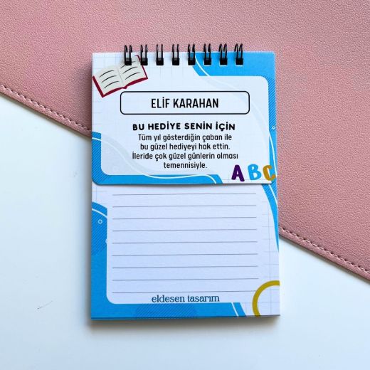 Gülen Yüzlü İsme Özel Defter ve Anahtarlık resmi