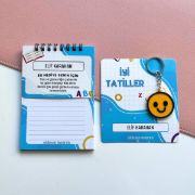 Gülen Yüzlü İsme Özel Defter ve Anahtarlık resmi