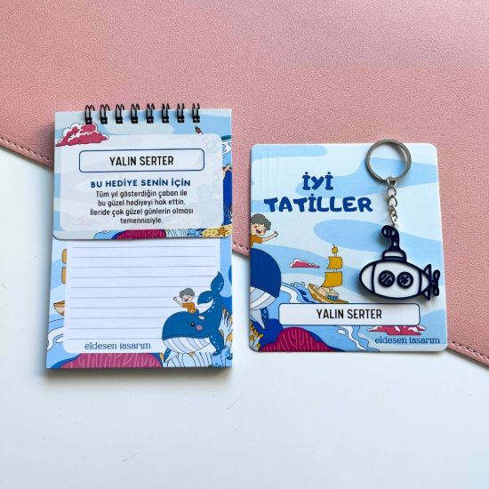 Balinalı İsme Özel Defter ve Anahtarlık resmi