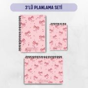 Pembe Fiyonk 3'lü Planlama Seti / Öğretmen İsmine Özel resmi