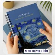 Van Gogh Kalın Kapaklı A5 Defter / Öğretmen İsmine Özel resmi