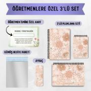 Altın Çiçek 3'lü Planlama Seti / Öğretmen İsmine Özel resmi