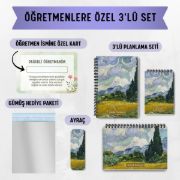 Selvi Ağacı 3'lü Planlama Seti / Öğretmen İsmine Özel resmi