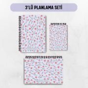 Lila Çiçek 3'lü Planlama Seti / Öğretmen İsmine Özel resmi