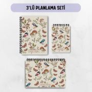 Mantar Kuş 3'lü Planlama Seti / Öğretmen İsmine Özel resmi