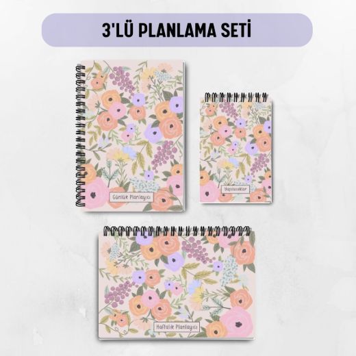 Pamuk Şeker 3'lü Planlama Seti / Öğretmen İsmine Özel resmi