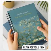 Badem Ağacı Kalın Kapaklı A5 Defter / Öğretmen İsmine Özel resmi