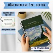 Selvi Ağacı Kalın Kapaklı A5 Defter / Öğretmen İsmine Özel resmi