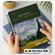 Selvi Ağacı Kalın Kapaklı A5 Defter / Öğretmen İsmine Özel resmi