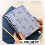 Mavi Fiyonk Kalın Kapaklı A5 Defter / Öğretmen İsmine Özel resmi