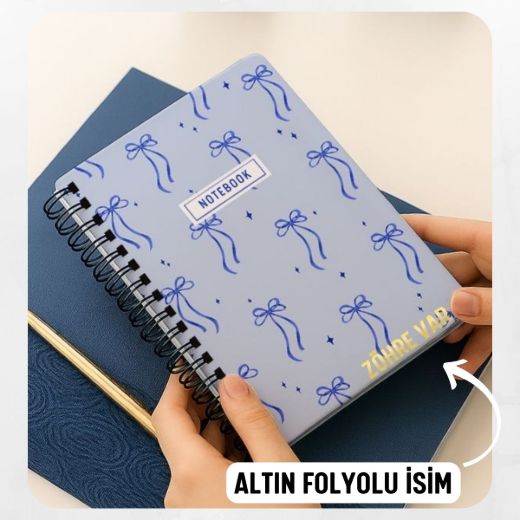 Mavi Fiyonk Kalın Kapaklı A5 Defter / Öğretmen İsmine Özel resmi
