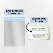 Lacivert Papatya Kalın Kapaklı A5 Defter / Öğretmen İsmine Özel resmi