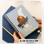 Kudüs Kalın Kapaklı A5 Defter / Öğretmen İsmine Özel resmi