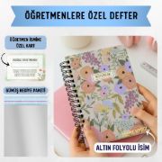 Pamuk Şekerli Kalın Kapaklı A5 Defter / Öğretmen İsmine Özel resmi