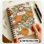 Portakal Kalın Kapaklı A5 Defter / Öğretmen İsmine Özel resmi