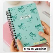 Yeşil Fiyonk Kalın Kapaklı A5 Defter / Öğretmen İsmine Özel resmi