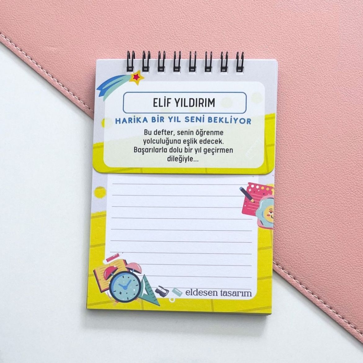 Sarılı İsme Özel Defter Okul Açılış Hediyesi resmi