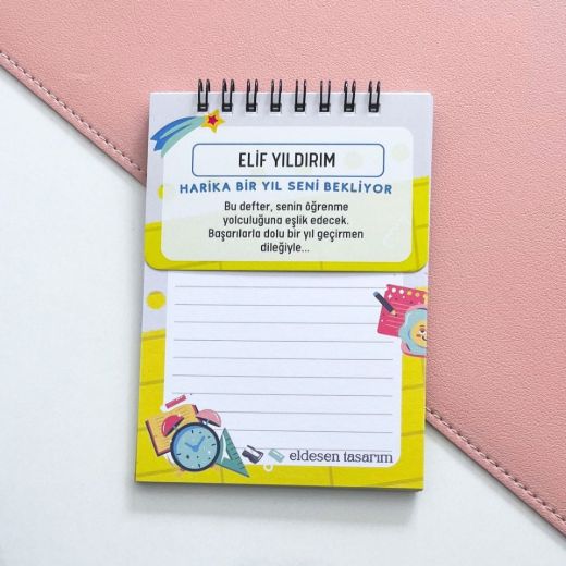 Sarılı İsme Özel Defter Okul Açılış Hediyesi resmi
