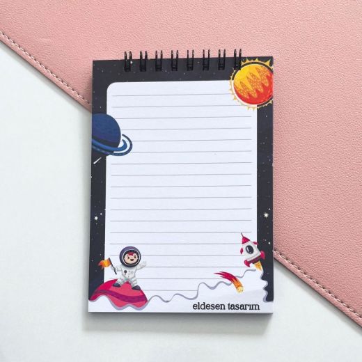 Astronotlu İsme Özel Defter Okul Açılış Hediyesi resmi