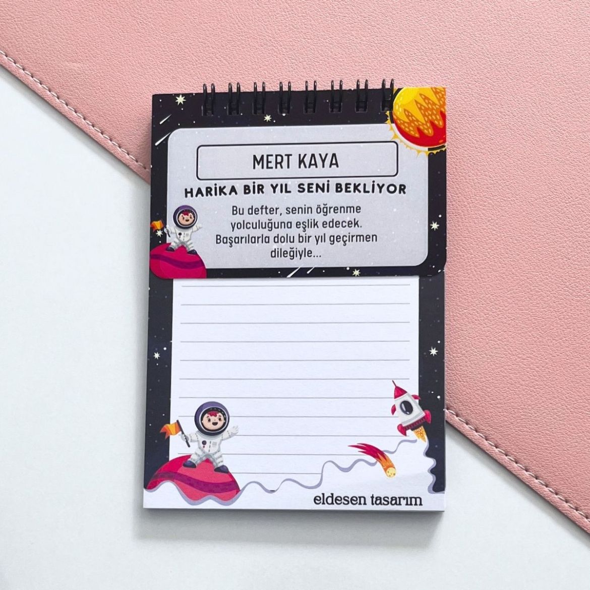 Astronotlu İsme Özel Defter Okul Açılış Hediyesi resmi
