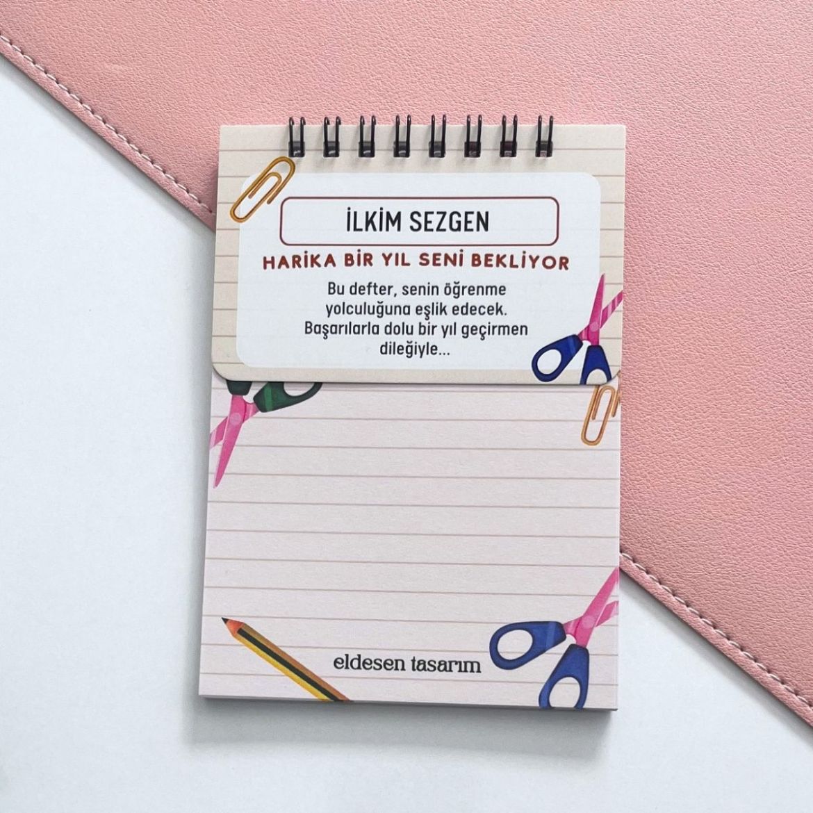 Makaslı İsme Özel Defter Okul Açılış Hediyesi resmi