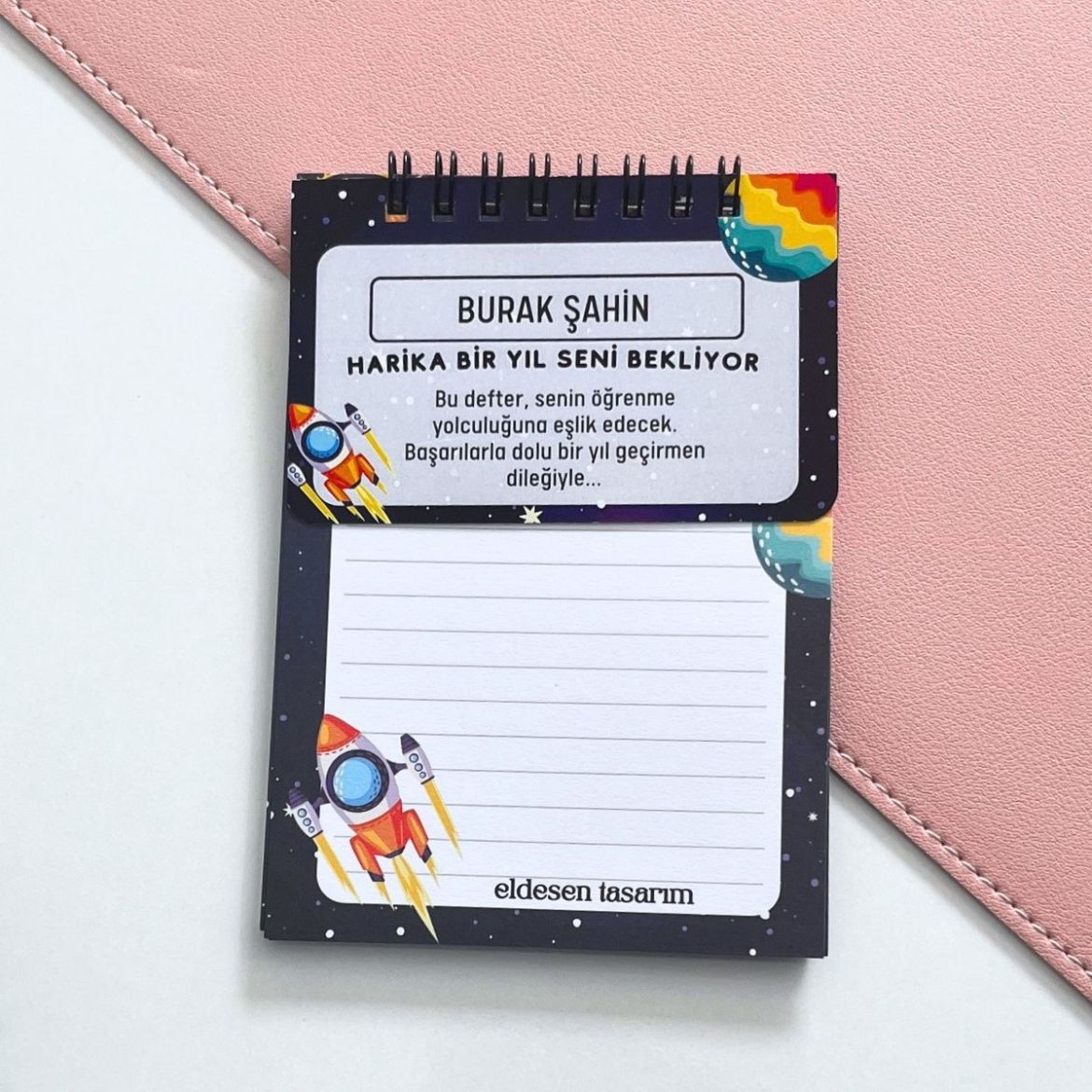 Roketli İsme Özel Defter Okul Açılış Hediyesi resmi