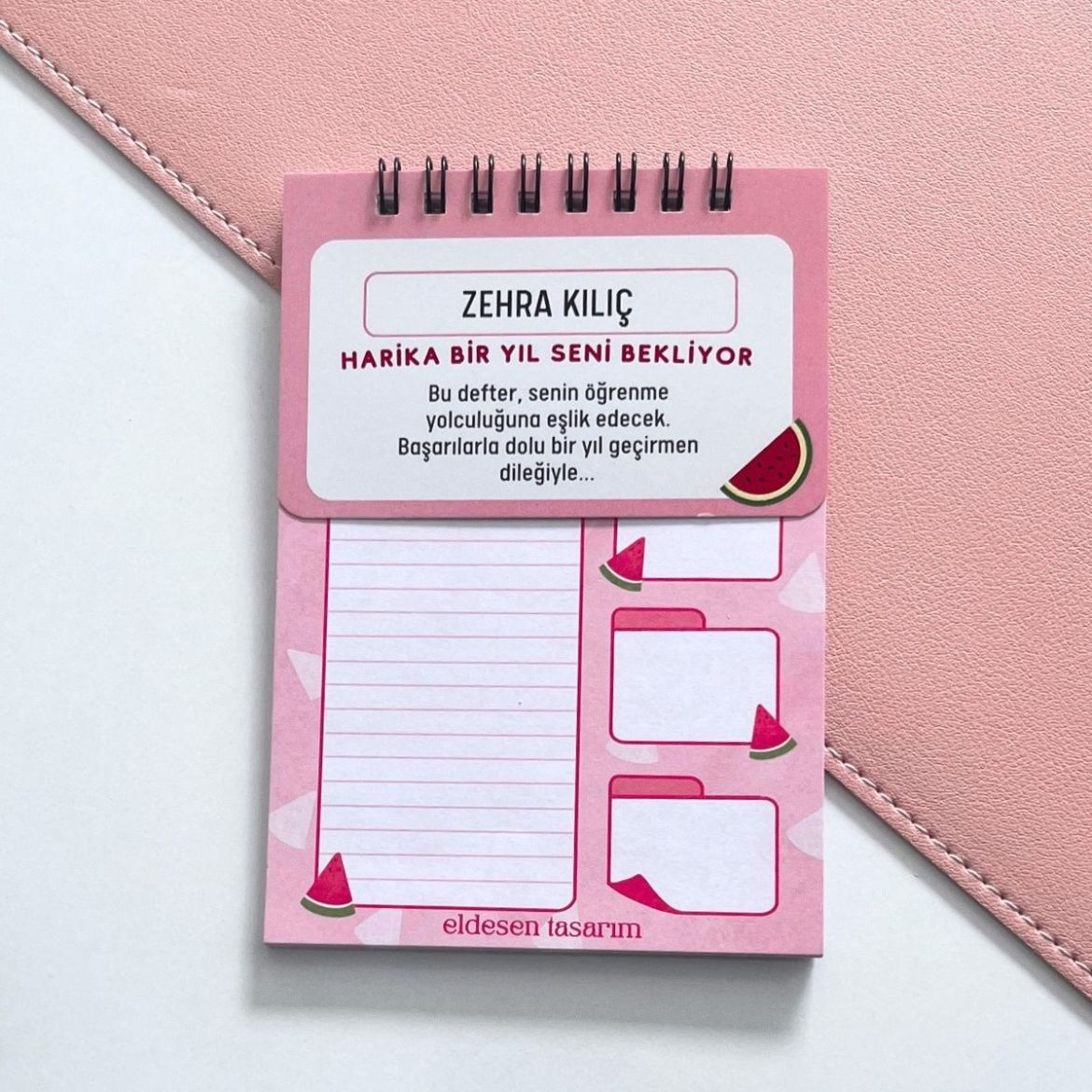Karpuzlu İsme Özel Defter Okul Açılış Hediyesi resmi