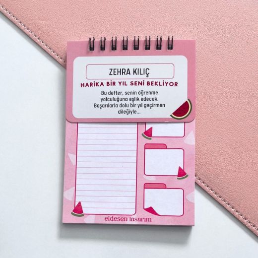Karpuzlu İsme Özel Defter Okul Açılış Hediyesi resmi