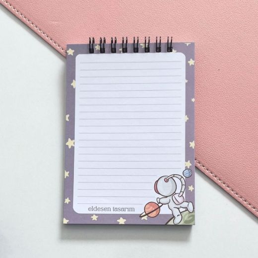 Yıldız Astronotlu İsme Özel Defter Okul Açılış Hediyesi resmi