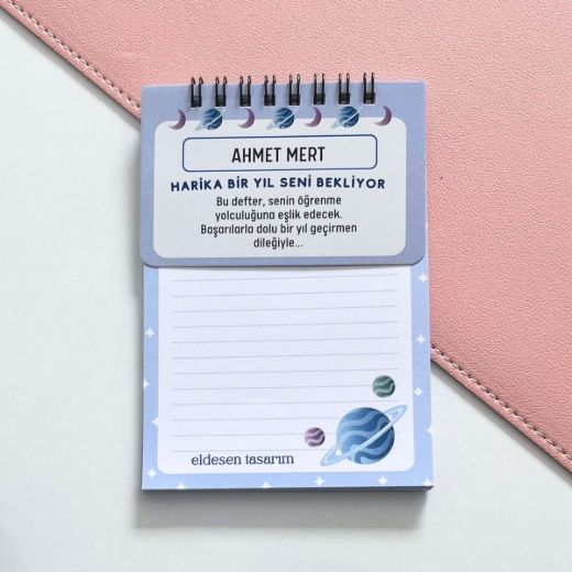 Gezegenli İsme Özel Defter Okul Açılış Hediyesi resmi