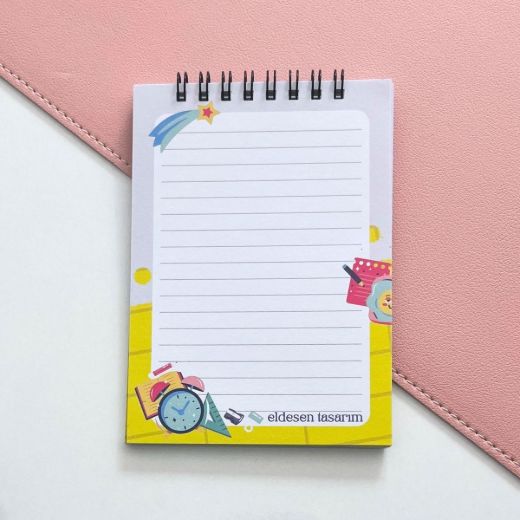 Sarılı İsme Özel Defter ve Anahtarlı Okul Açılış Hediyesi resmi