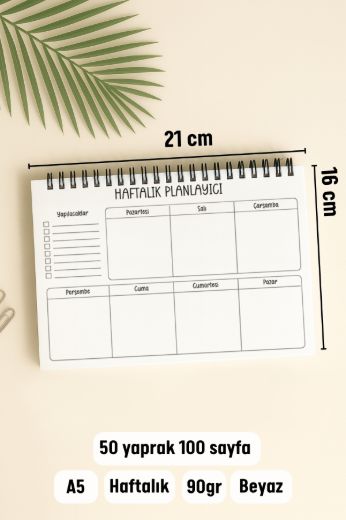 İsme Özel Buğday Tarlası Haftalık Planlayıcı resmi